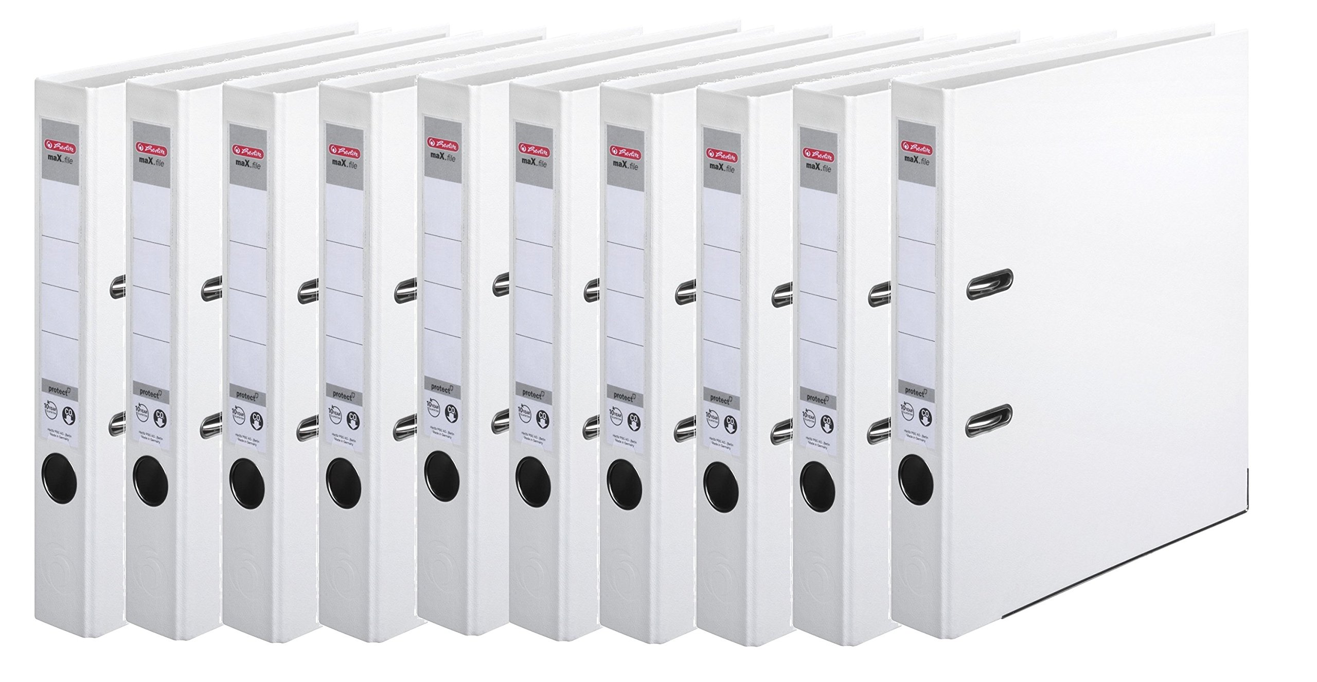 herlitz-ordner-max-file-protect-a4-5-cm-wei-mit-einsteckr-ckenschild-25-st-ck image 1