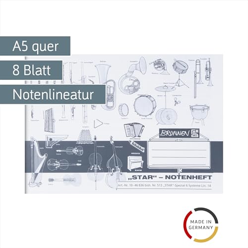 brunnen-notenheft-1046836-a5-quer-8-blatt-mit-hilfslinien image 5