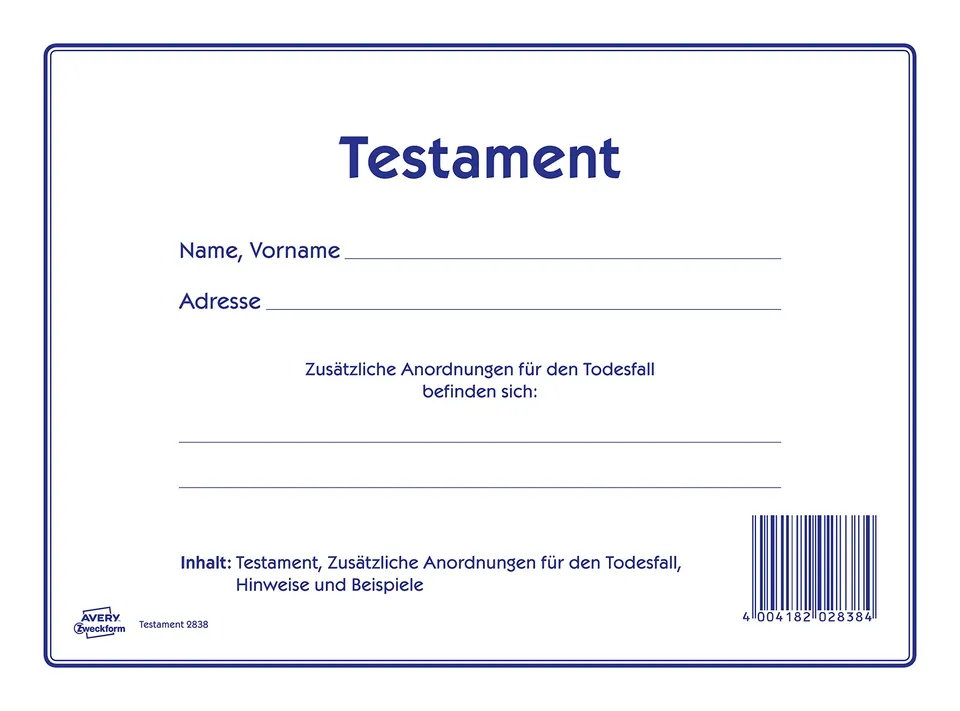 avery-zweckform-2838-testament-vordruck-set-220x163-mm image 1
