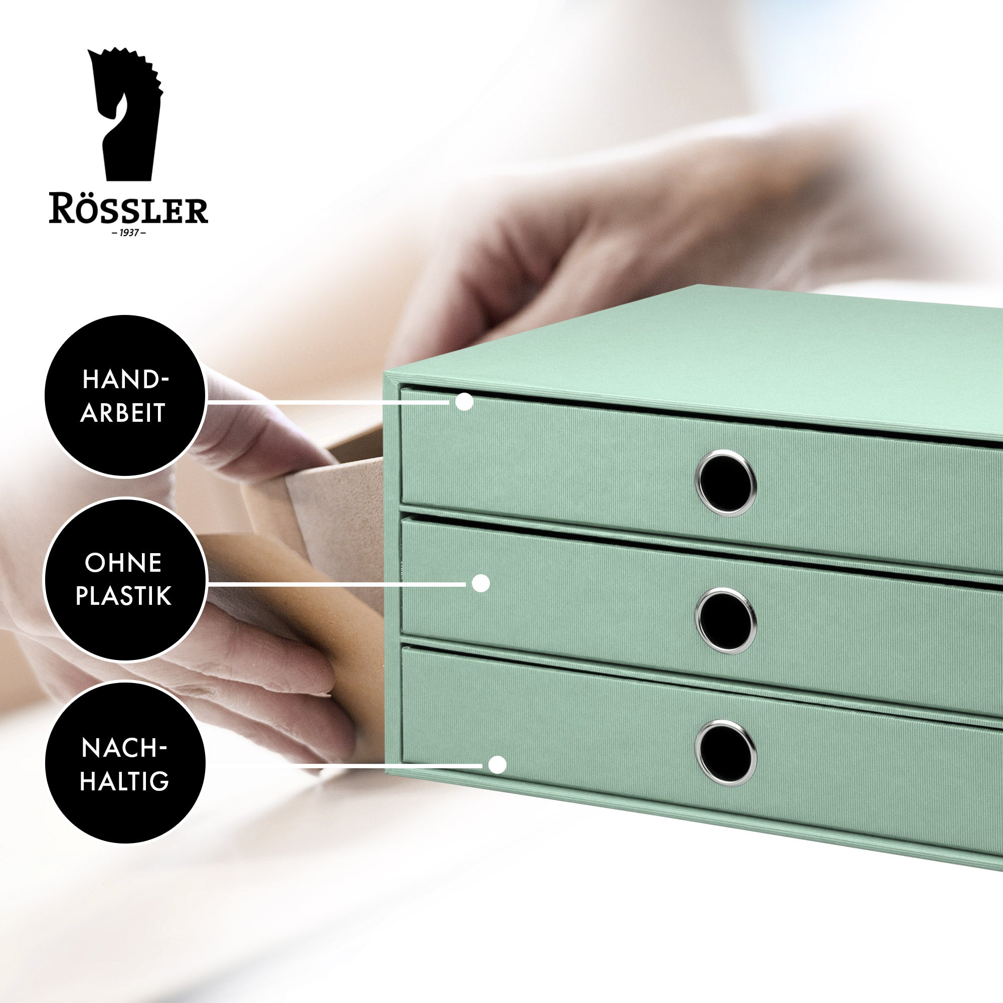 r-ssler-s-o-h-o-schubladenbox-a4-querformat-3-f-cher-mint image 4