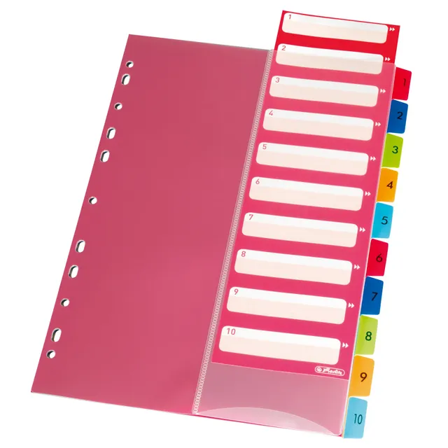 herlitz-register-a4-1-10-bunt-pp-10-teilig-mit-eurolochung image 1