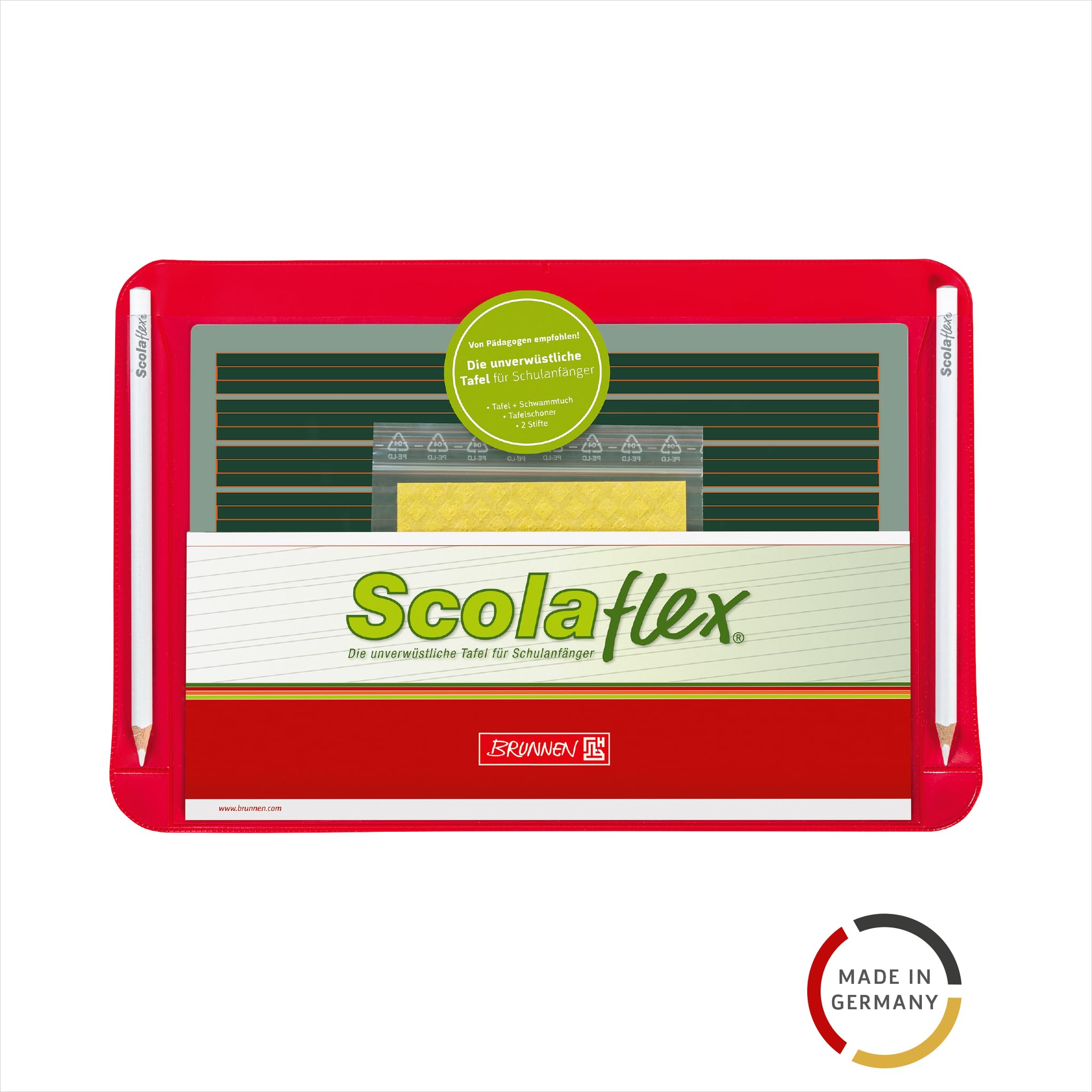 brunnen-schreibtafel-set-l1a-scolaflex-265-x-180-mm-kunststoff image 2