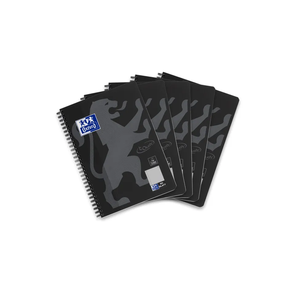 oxford-touch-collegeblock-b5-kariert-schwarz-160-seiten-5-st-ck image 1