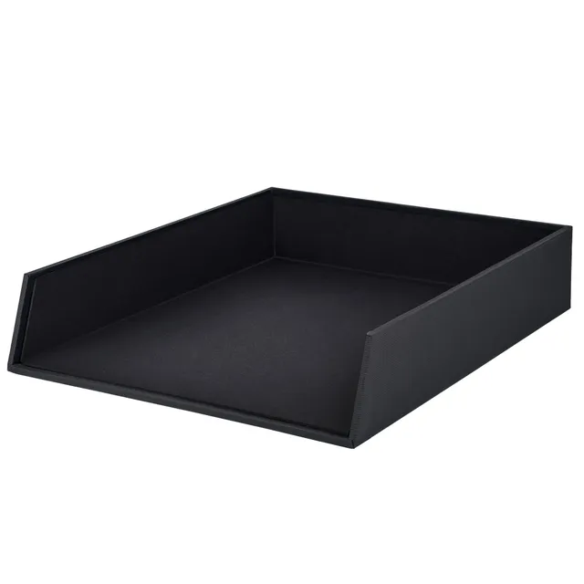 r-ssler-s-o-h-o-ablagekorb-briefablage-a4-schwarz-stapelbar image 1