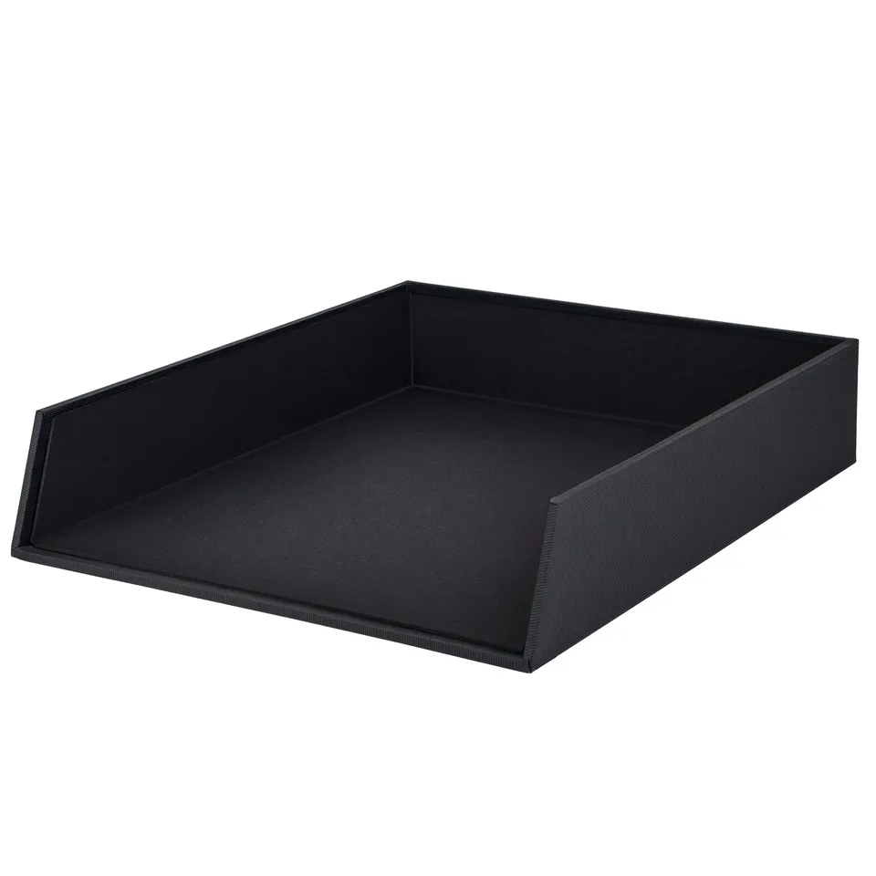 r-ssler-s-o-h-o-ablagekorb-briefablage-a4-schwarz-stapelbar image 1
