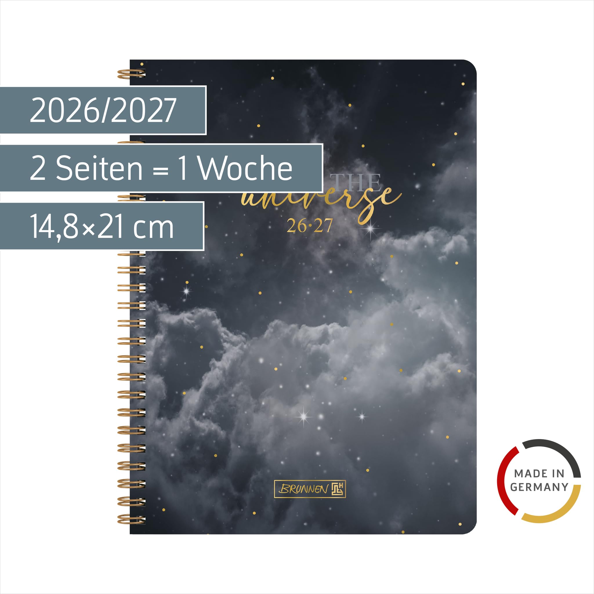 brunnen-sch-lerkalender-style-2026-2027-clouds-a5-kunststoff-grau-2-seiten-1-woc image 2