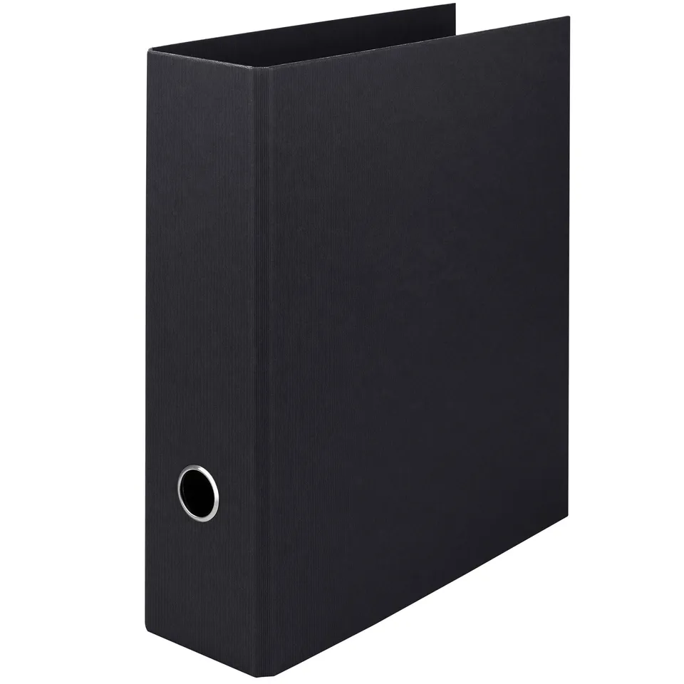 r-ssler-s-o-h-o-ordner-breit-a4-8-5-cm-schwarz-mit-rippenpr-gung image 1