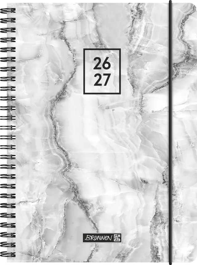 brunnen-sch-lerkalender-2026-2027-grey-marble-a5-kunststoff-2-seiten-1-woche-2 image 1