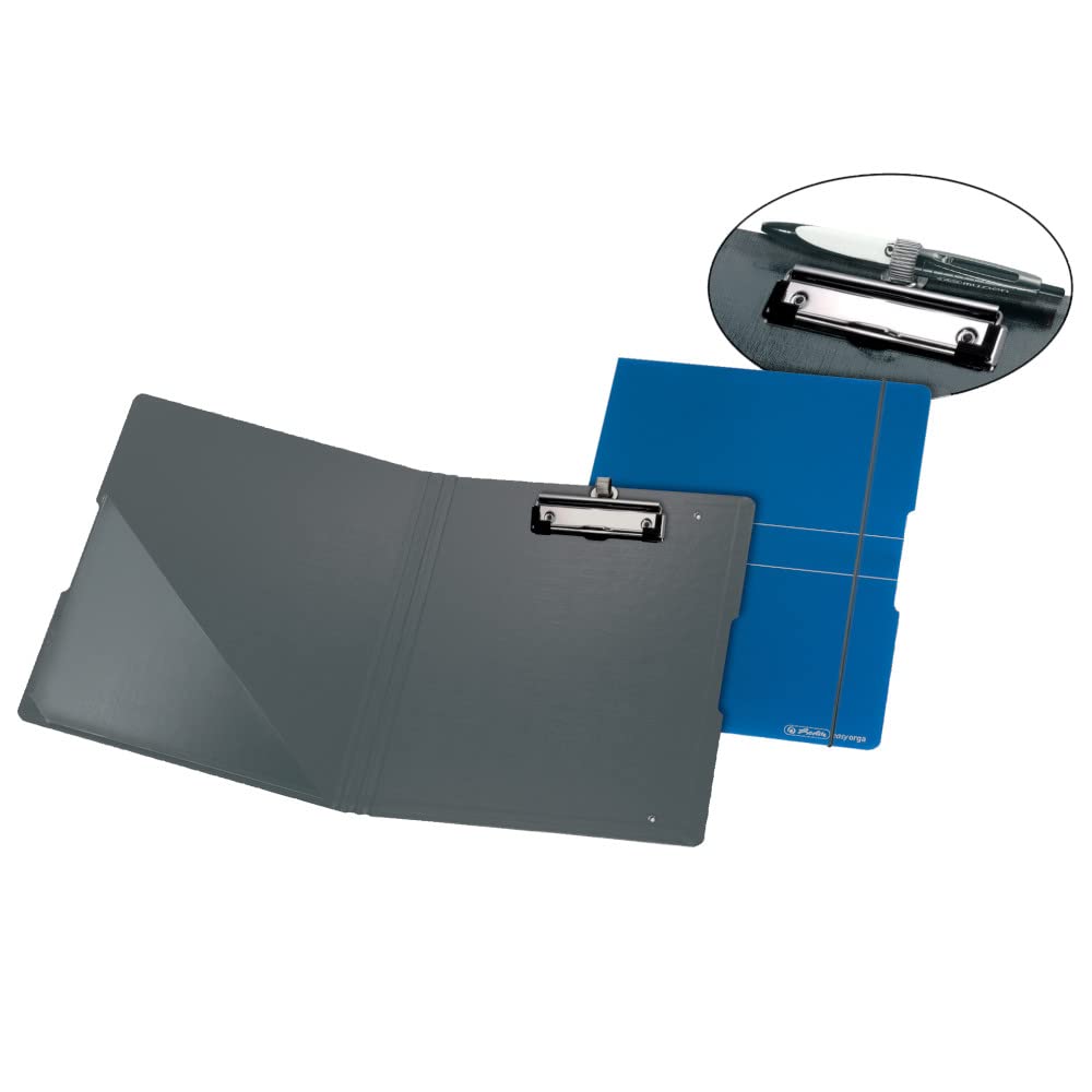 herlitz-klemmbrettmappe-a4-blau-mit-klemmmechanik image 3