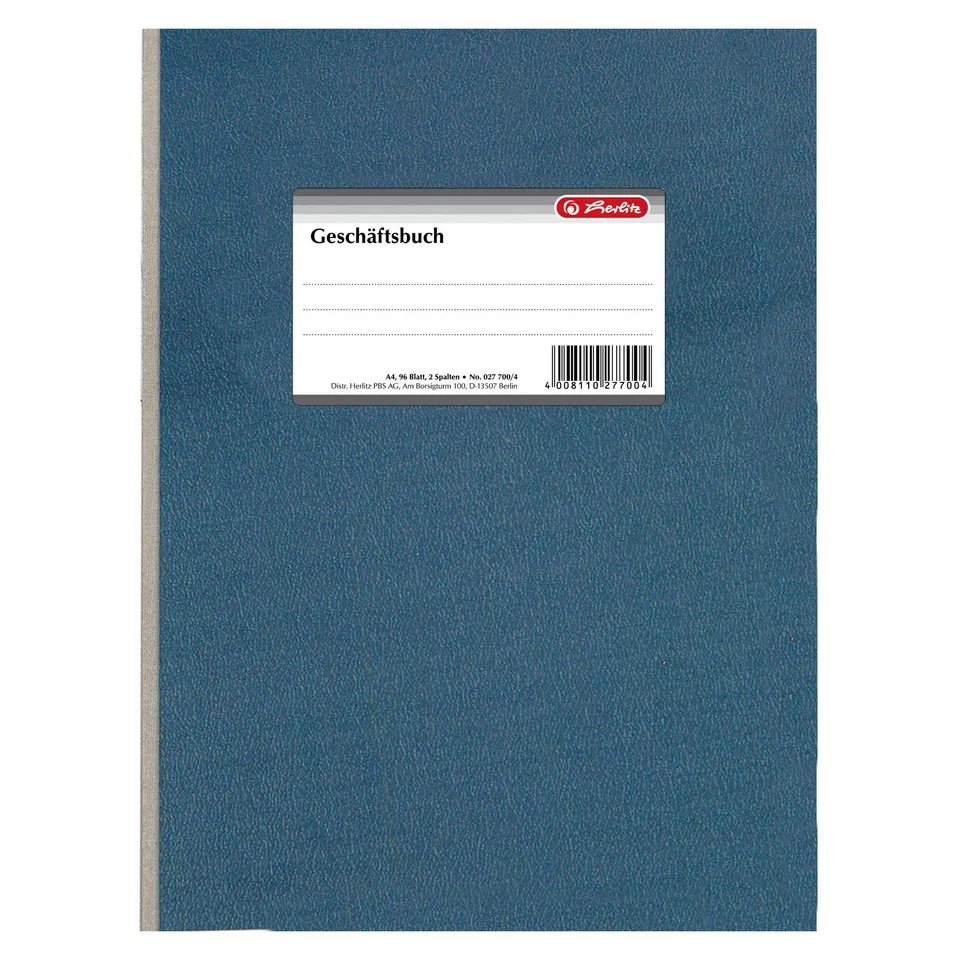 herlitz-277004-gesch-ftsbuch-a4-liniert-96-blatt-2-spalten image 1