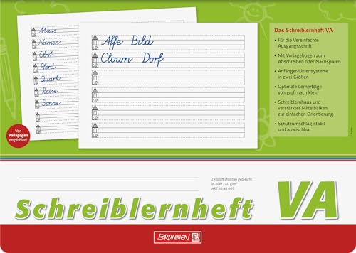 brunnen-schreiblernheft-va-a4-quer-16-blatt-mit-zwei-liniensystemen image 4