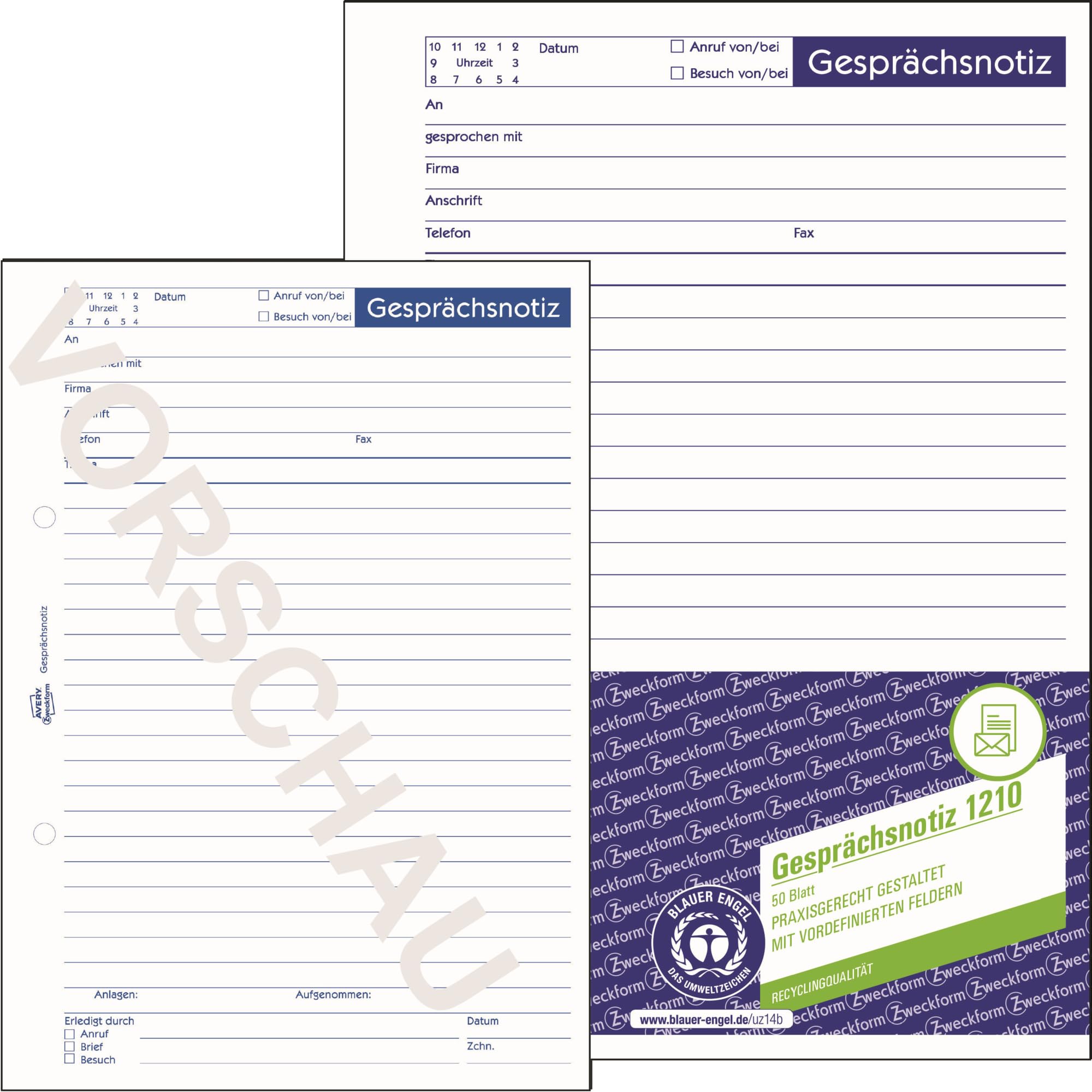 avery-zweckform-1018-gespr-chsnotiz-a5-abrei-block-gelb-50-blatt-gelocht image 5