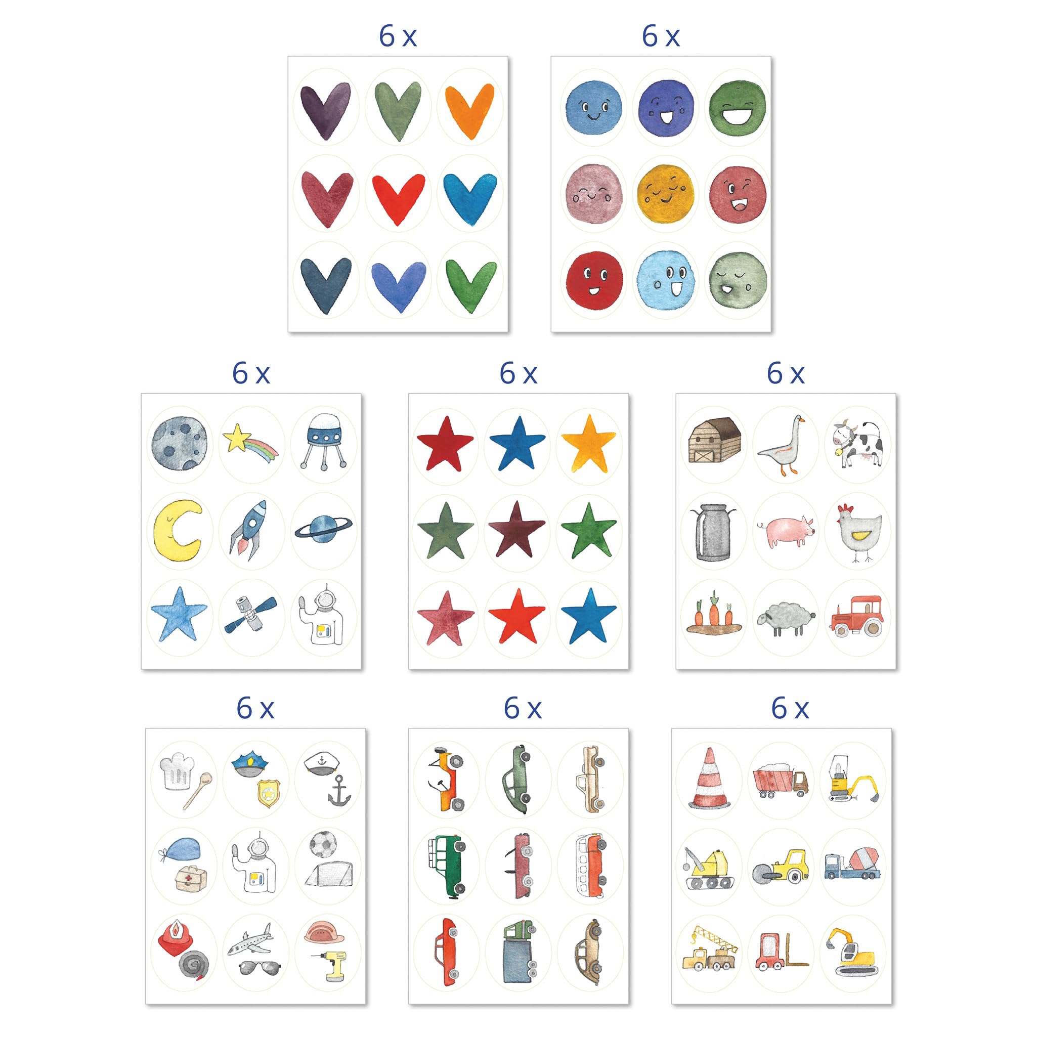 avery-zweckform-set-aufkleber-f-r-kinder-1-000-sticker-20-themen-art-51027 image 5