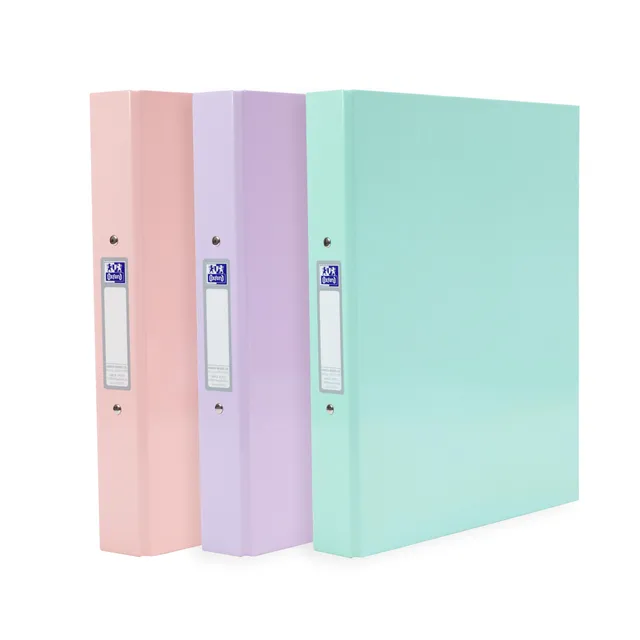 oxford-ringbuch-a4-pastell-40-mm-3er-pack-rosa-gr-n-blau image 1