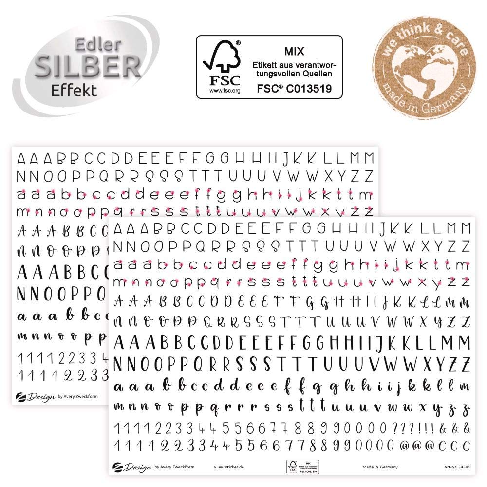 avery-zweckform-54541-deko-sticker-buchstaben-und-zahlen-648-aufkleber-a5-schwar image 4