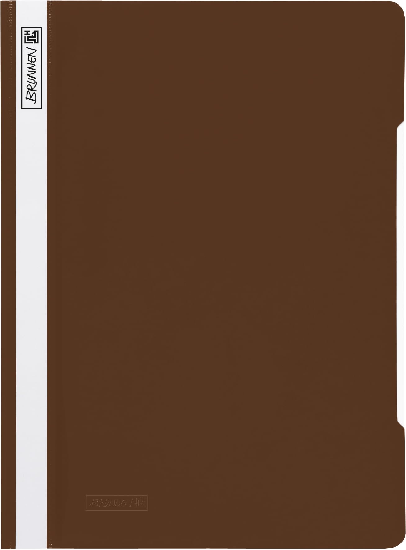 brunnen-schnellhefter-a4-pvc-folie-dunkelbraun-mit-deckblatt image 1