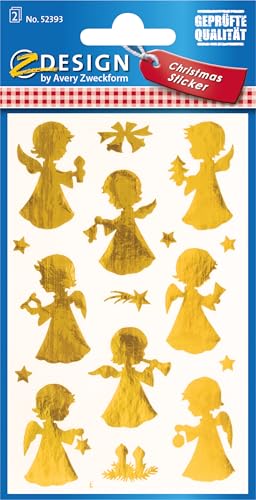 avery-zweckform-z-design-52393-weihnachtsaufkleber-goldene-engel-sterne-32-stick image 6