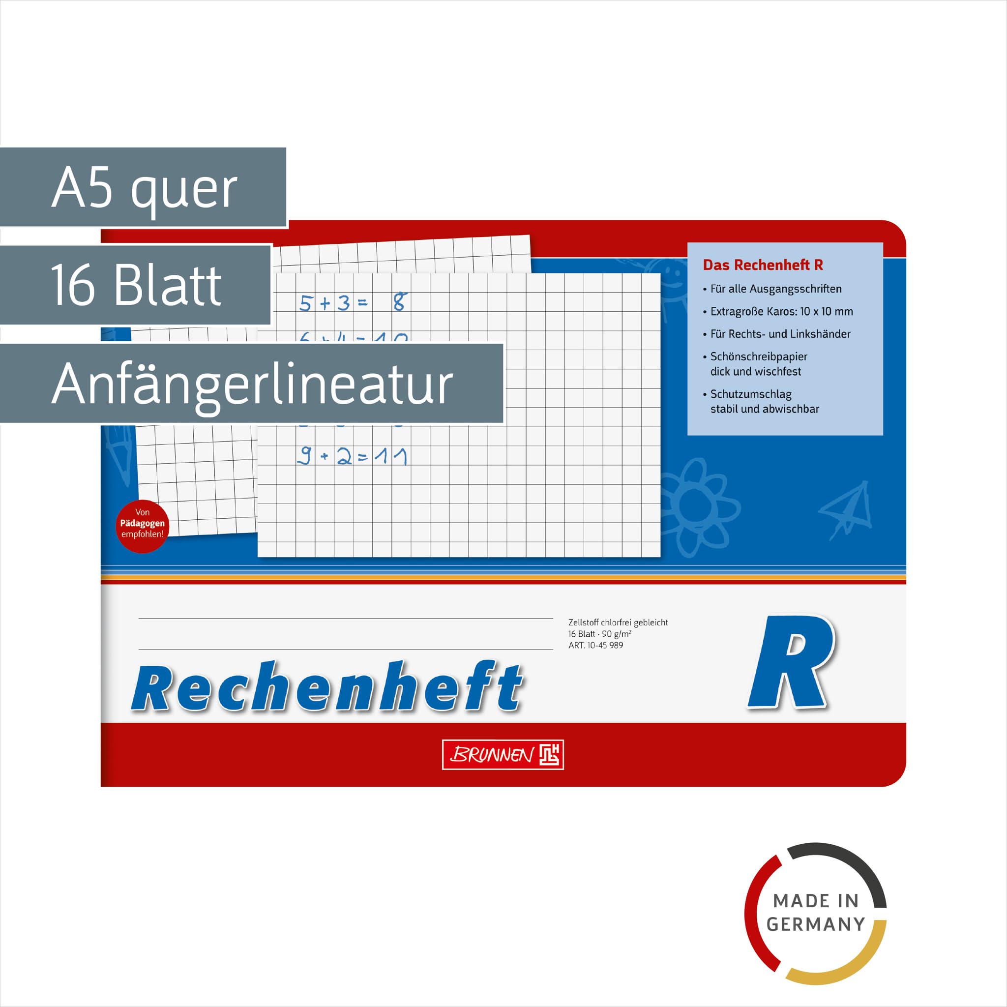 brunnen-rechenheft-r-a5-quer-16-blatt-mit-10-mm-k-stchen image 2