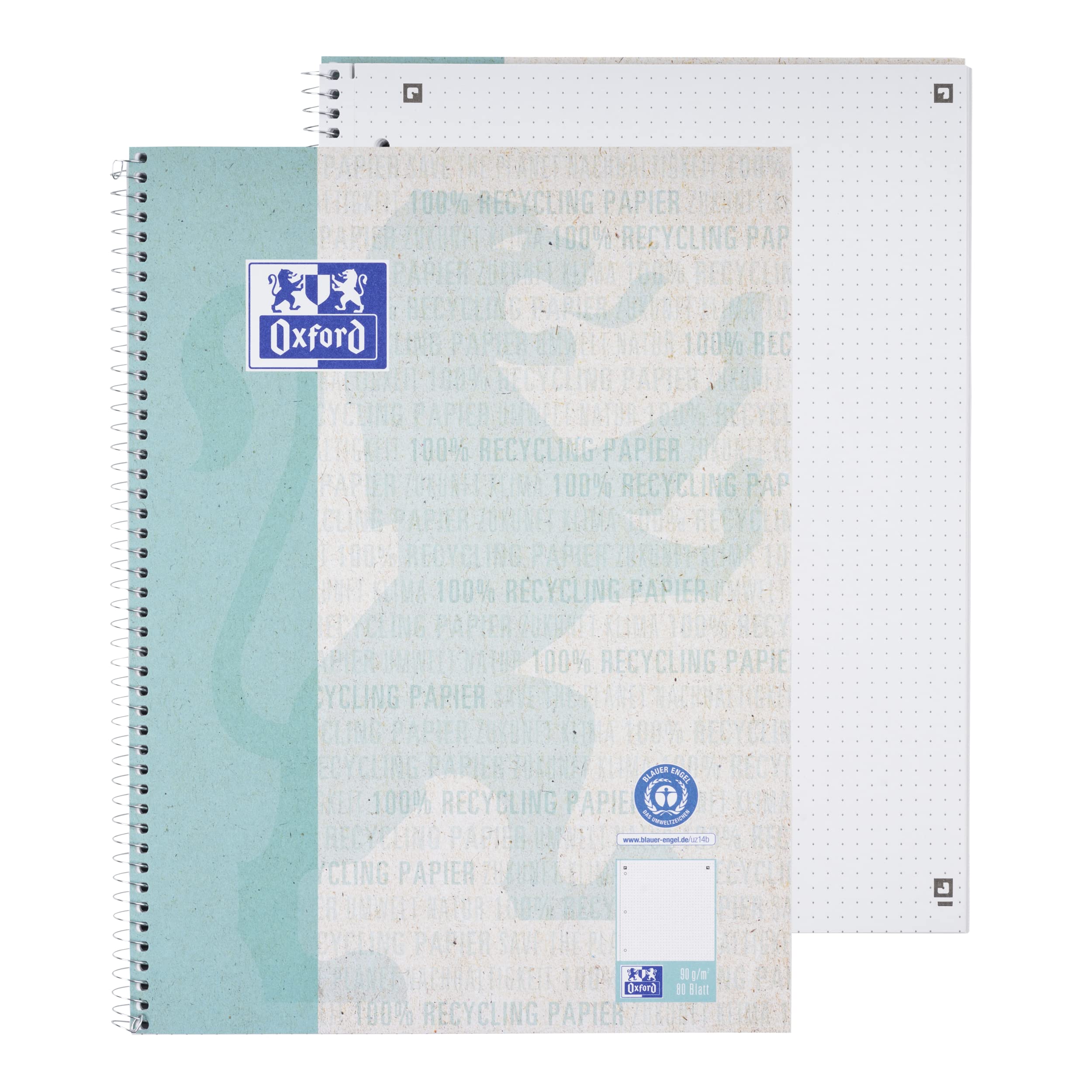oxford-recycling-collegeblock-a4-dotted-punktkariert-80-blatt-3-st-ck image 2