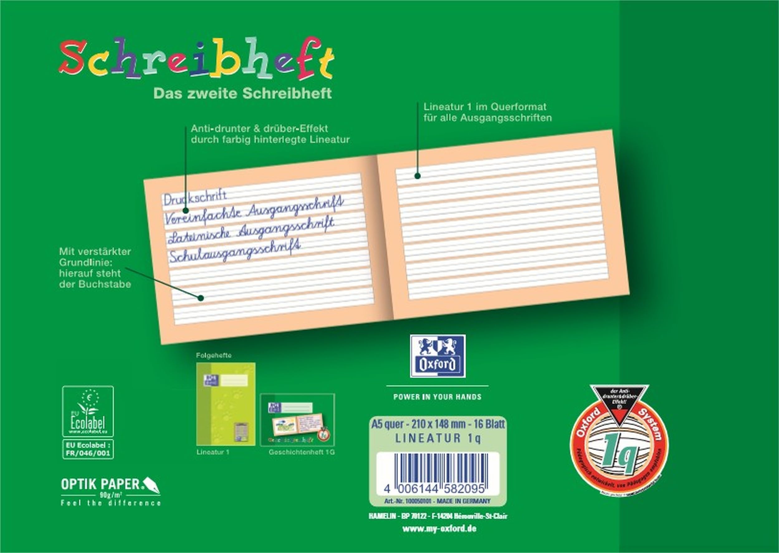oxford-school-anf-ngerheft-set-a5-quer-lineatur-1q-10x-liniert-16-blatt image 6