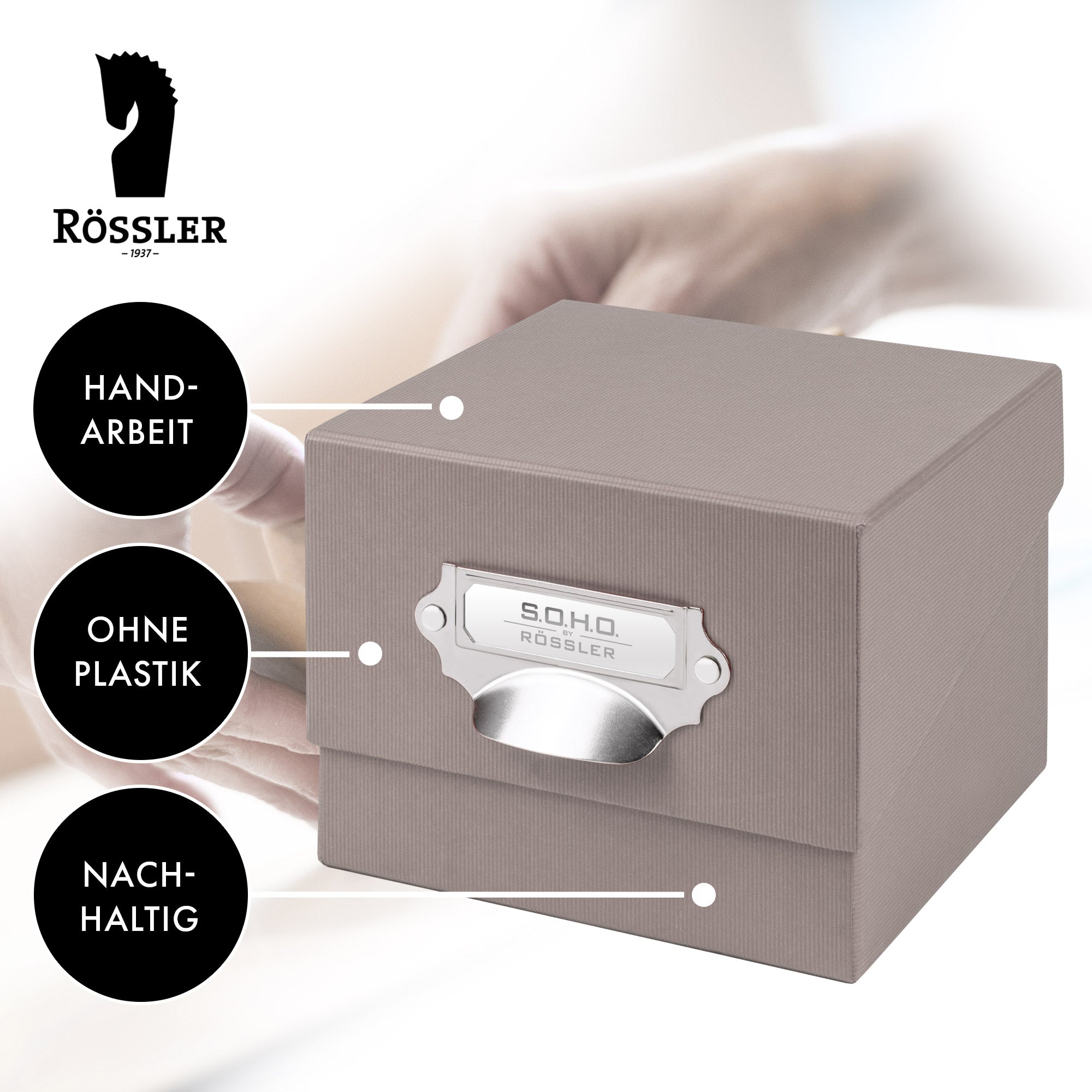r-ssler-s-o-h-o-box-f-r-fotos-karteikarten-a6-16-7x12-5-cm-taupe-mit-deckel image 3