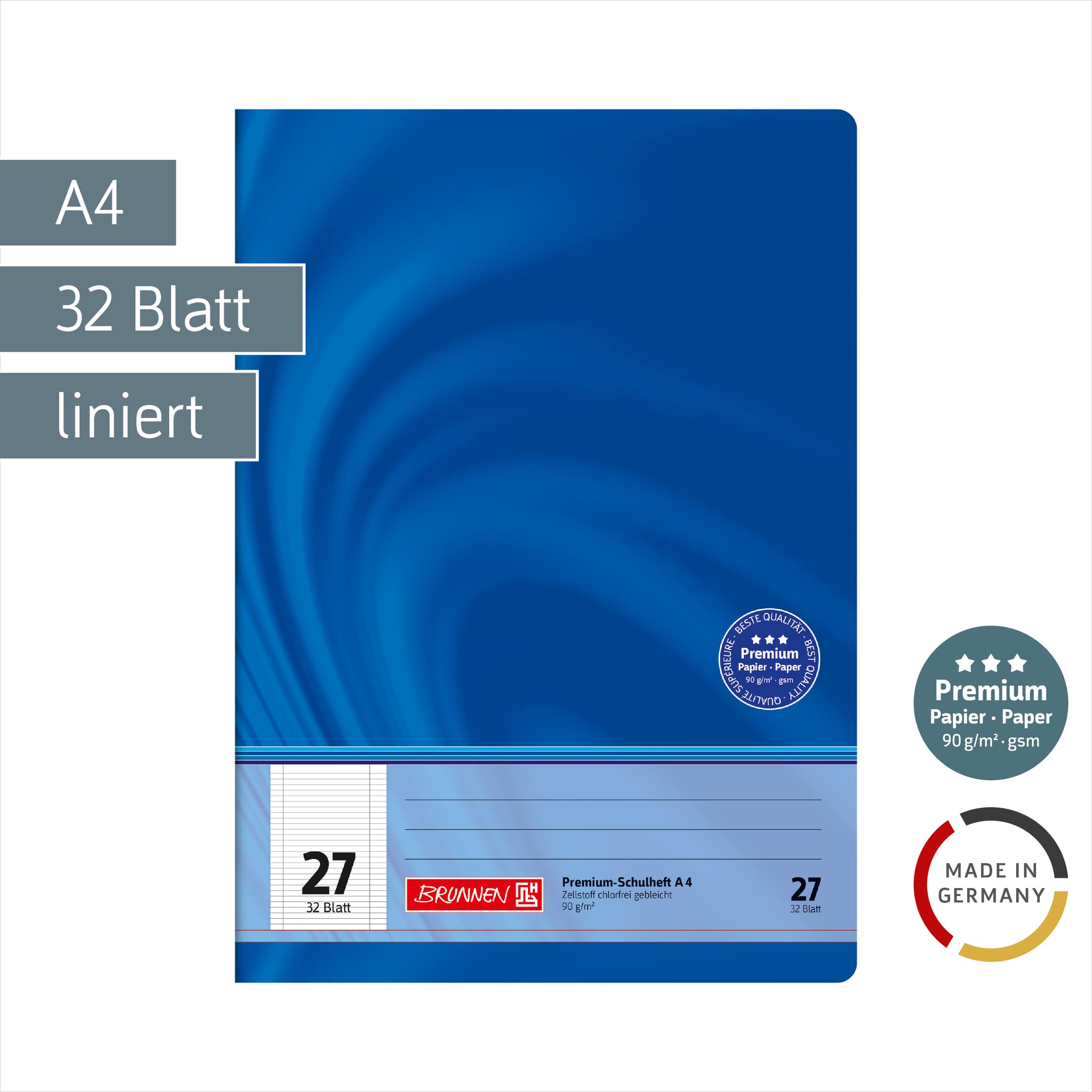 brunnen-104442702-premium-schulheft-a4-32-blatt-lineatur-27-doppelheft image 2