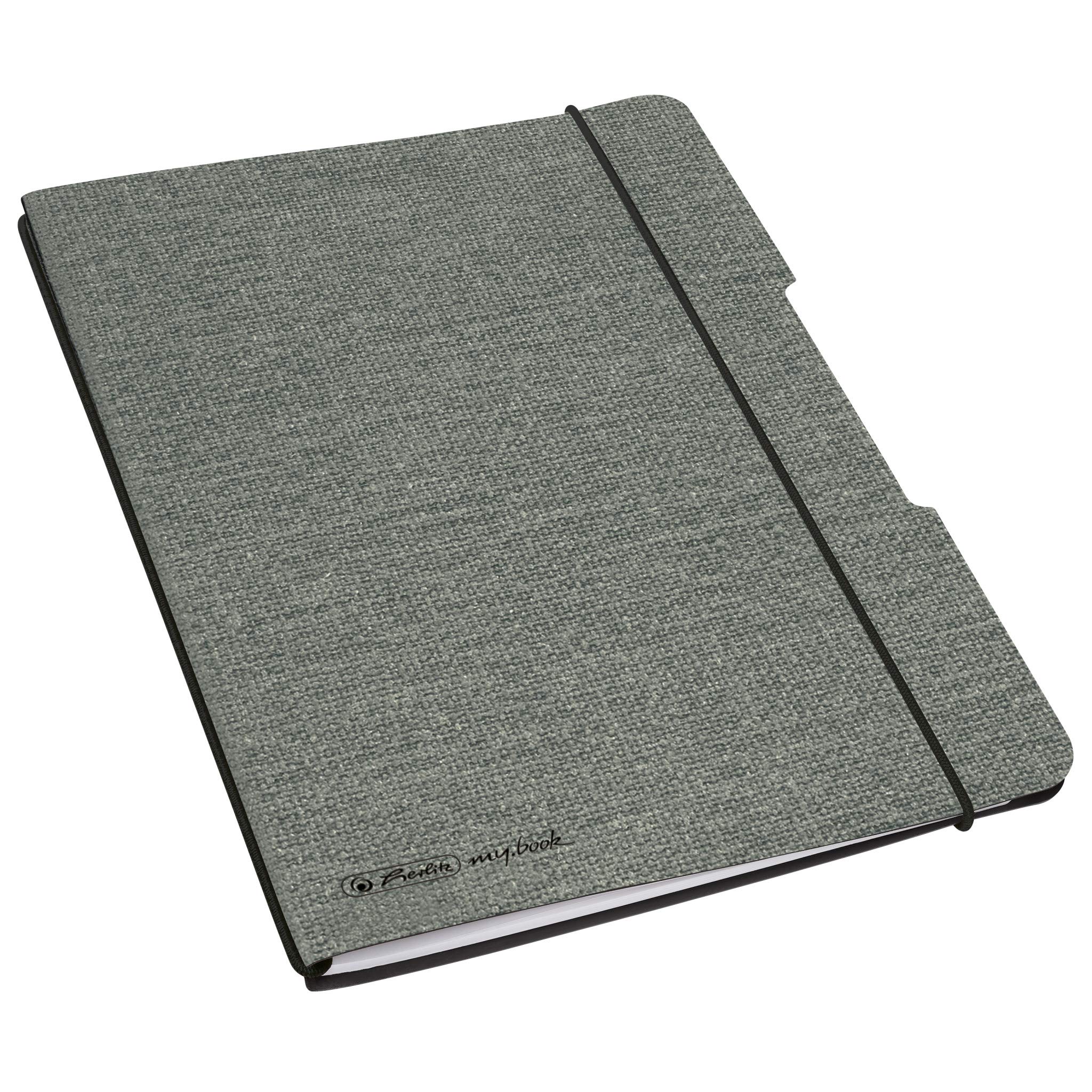 herlitz-50033706-notizheft-flex-leinen-a5-punktiert-40-blatt-grau image 3