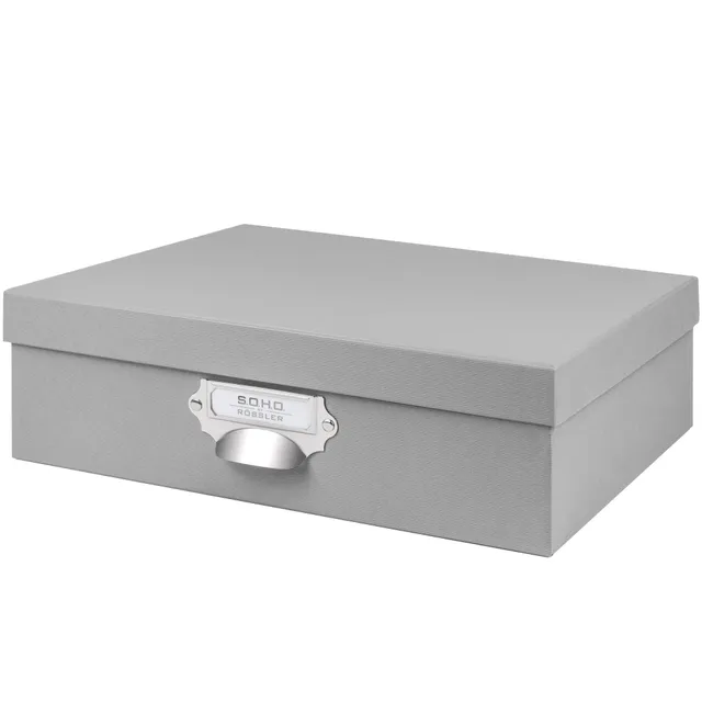 r-ssler-s-o-h-o-aufbewahrungsbox-mit-deckel-a4-geschenkbox-stone-grau image 1