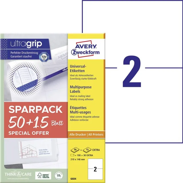 avery-zweckform-6604-universal-etiketten-210x148-mm-wei-130-versandetiketten-65- image 1