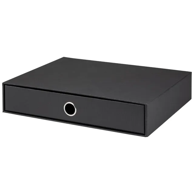 r-ssler-s-o-h-o-schubladenbox-a4-querformat-1-fach-schwarz image 1