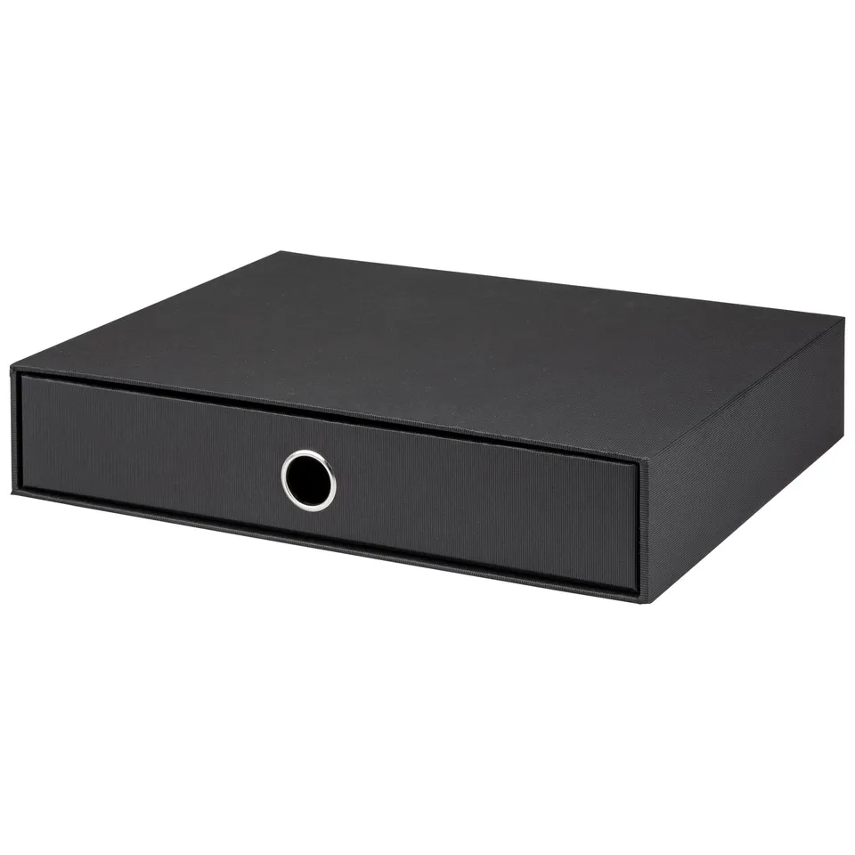 r-ssler-s-o-h-o-schubladenbox-a4-querformat-1-fach-schwarz image 1