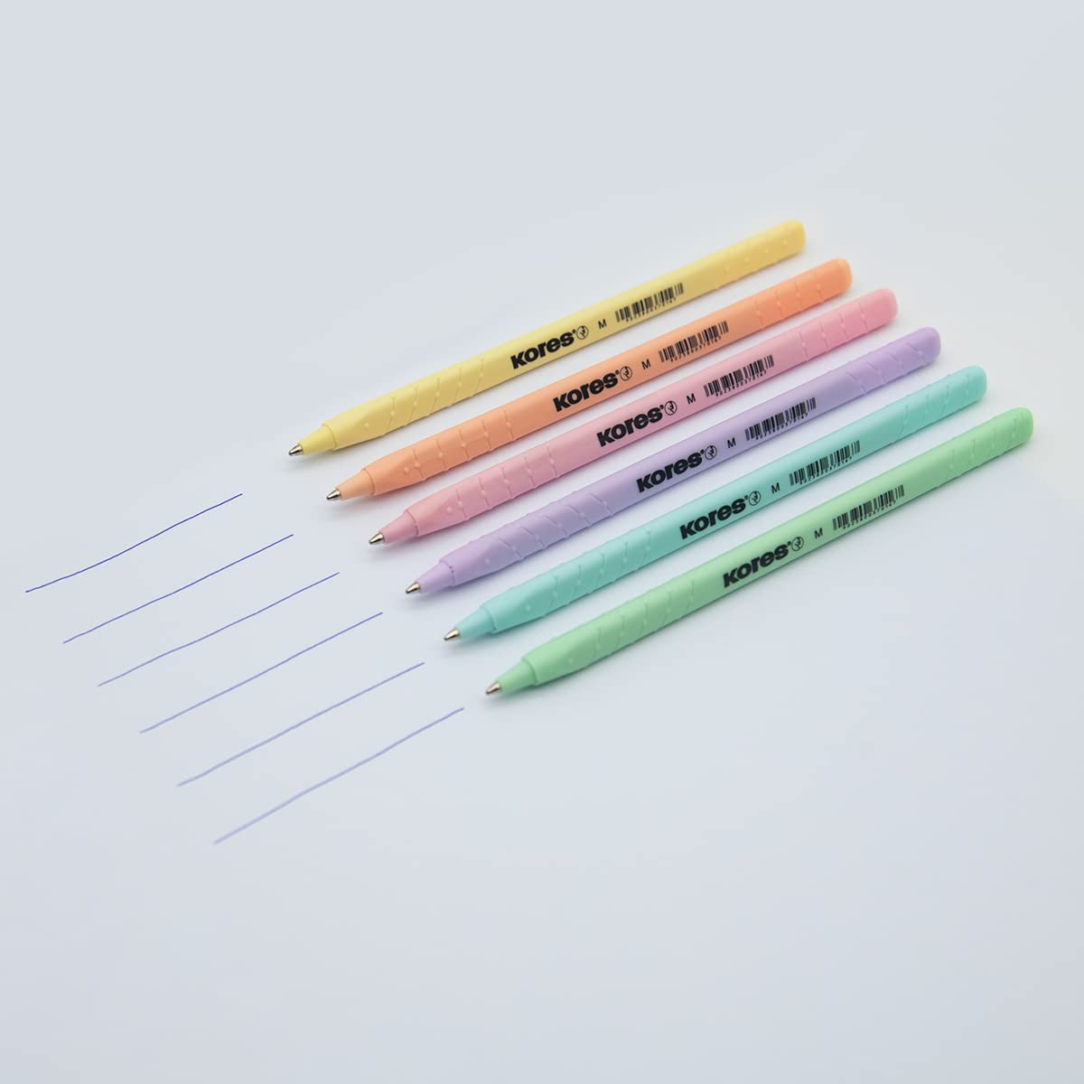 kores-k0r-m-kugelschreiber-pastell-1mm-6-st-ck-blau image 3