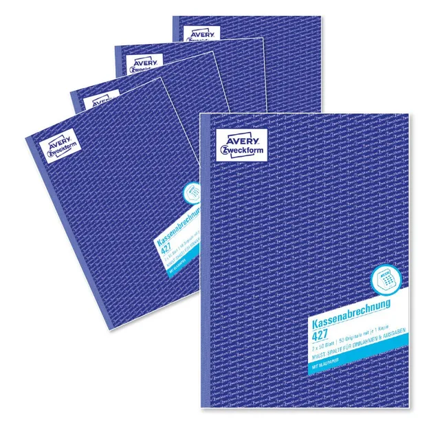avery-zweckform-427-5-kassenabrechnung-a4-2x50-blatt-5er-pack image 1