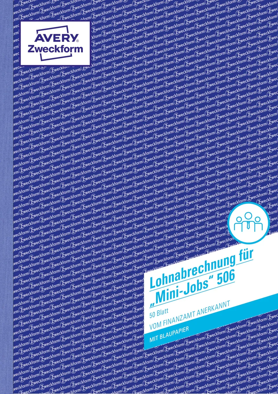 avery-zweckform-506-lohn-gehaltsabrechnung-mini-jobs-a4-mit-blaupapier-wei image 1