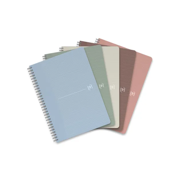 oxford-my-rec-up-spiral-notizbuch-a5-liniert-90-blatt-5er-pack-recycling image 1