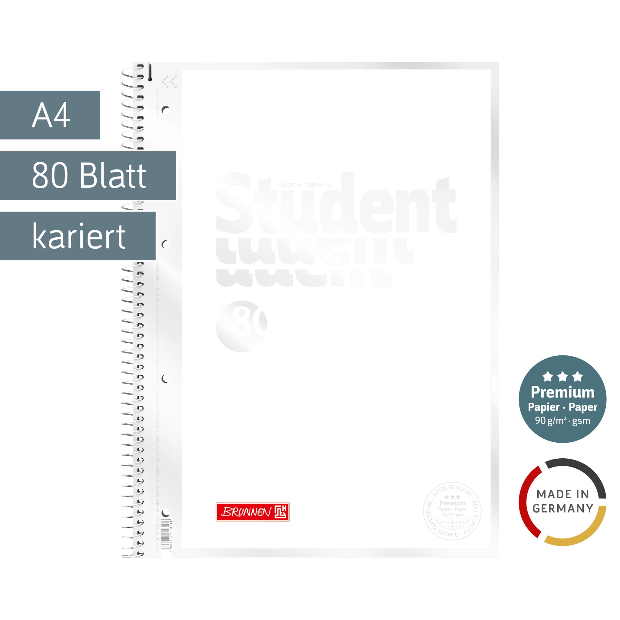 brunnen-collegeblock-premium-student-white-a4-lineatur-28-80-blatt-wei image 2