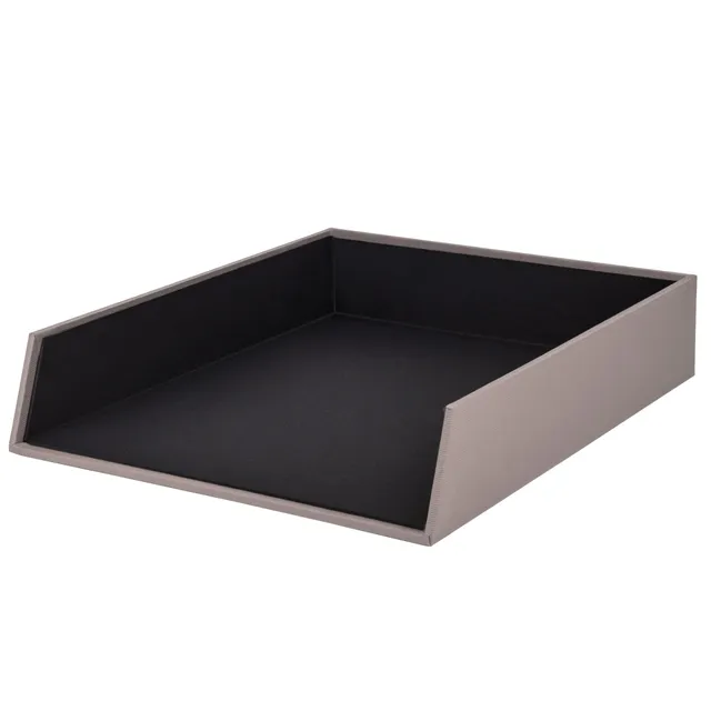 r-ssler-s-o-h-o-ablagekorb-briefablage-a4-stapelbar-taupe image 1
