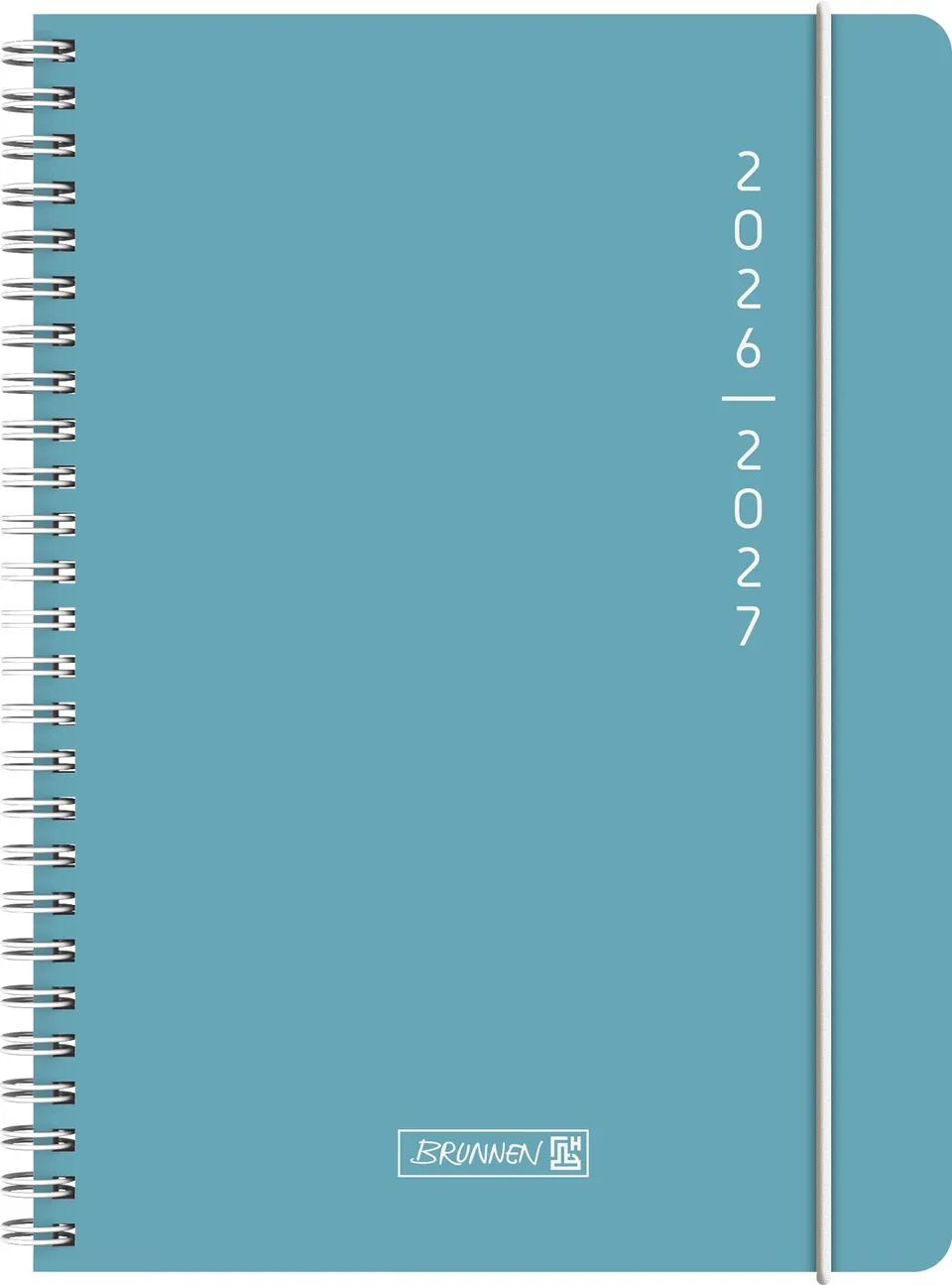 brunnen-sch-lerkalender-2026-2027-plain-blue-a5-sch-lerplaner-kunststoff-einband image 1