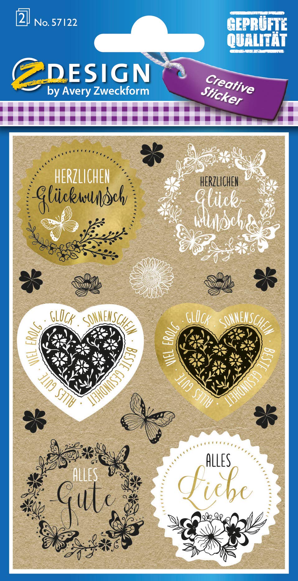 avery-zweckform-z-design-57122-kraftpapier-sticker-gl-ckw-nsche-30-st-ck image 2