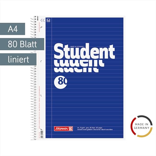brunnen-collegeblock-student-a4-lin-21-80-blatt-blau image 7