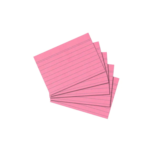 herlitz-karteikarten-a8-liniert-rosa-100-st-ck-7-5-x-5-2-cm image 1