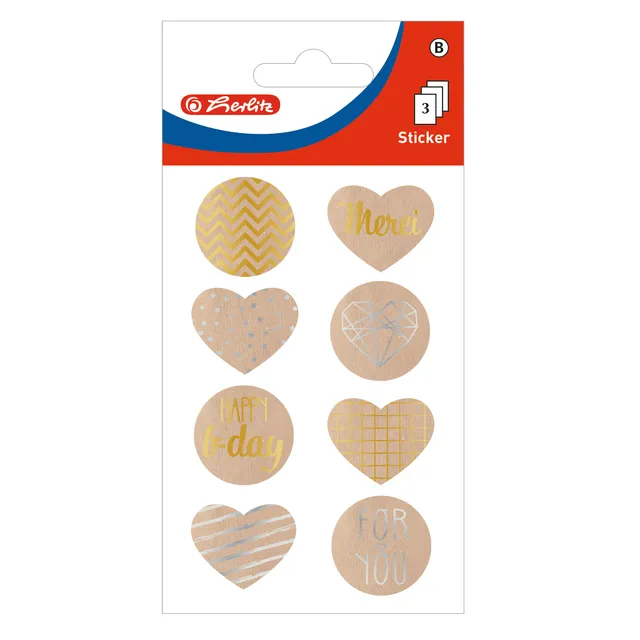 herlitz-50034567-kraftpapiersticker-gold-silber-selbstklebend-10-x-3-b-gen image 1