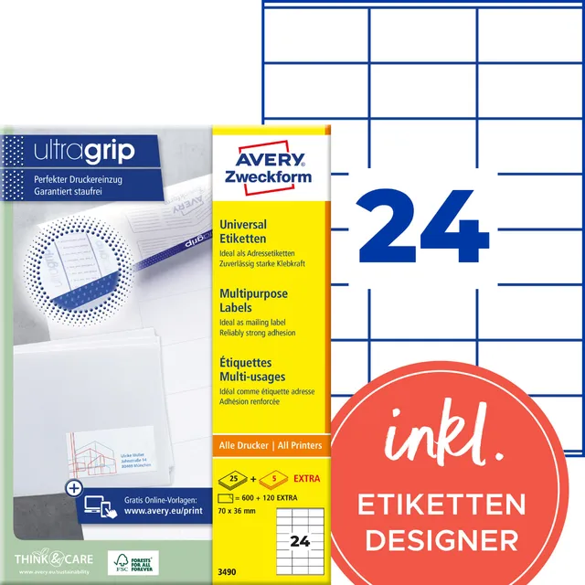 avery-zweckform-3490-adressetiketten-70x36-mm-wei-720-st-ck-bedruckbar image 1