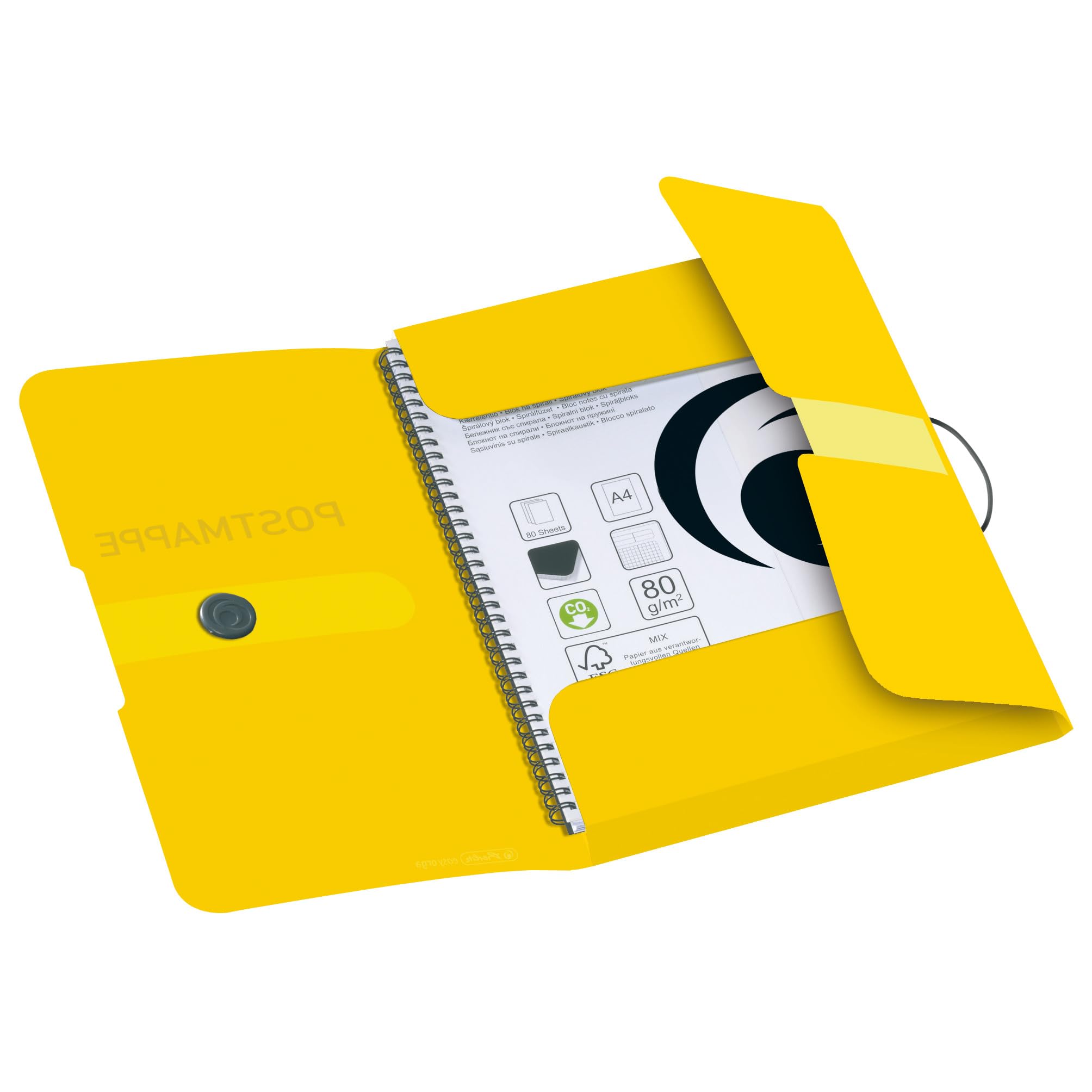 herlitz-pp-gummizugmappe-postmappe-a4-transparent-gelb-3-st-ck image 2