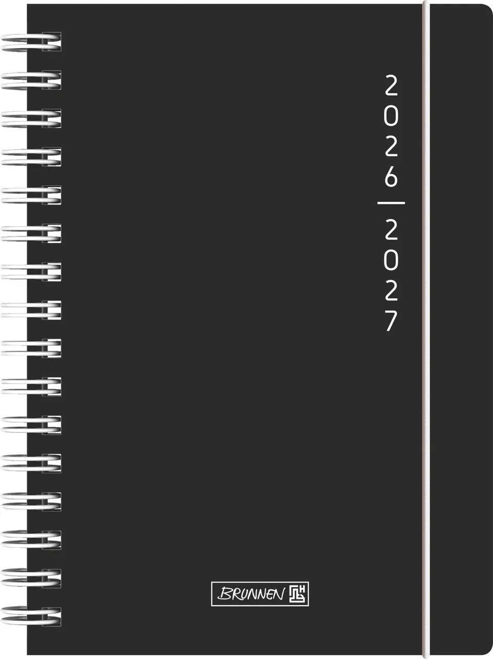 brunnen-sch-lerkalender-2026-2027-plain-black-a5-tageskalender image 1