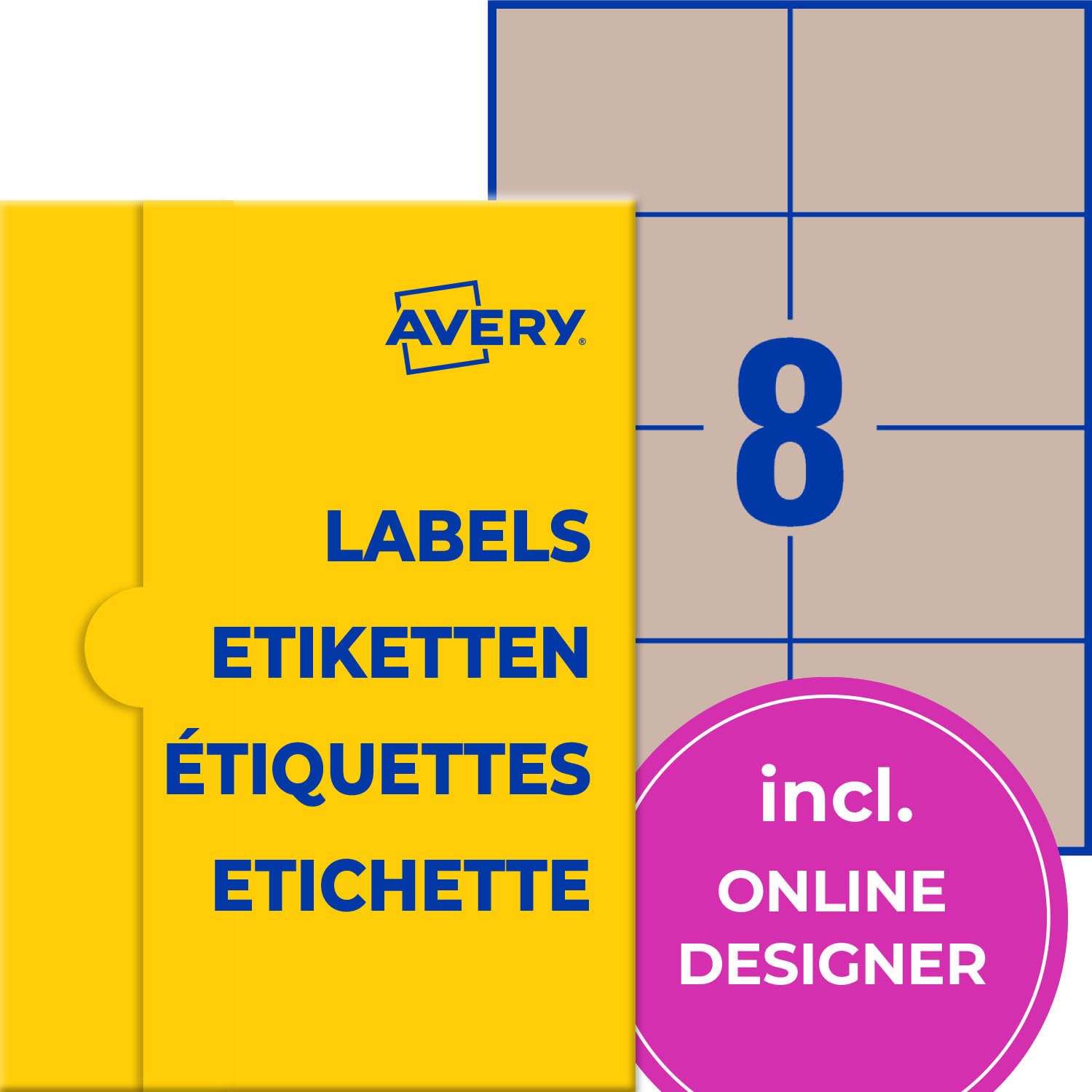 avery-zweckform-kraftpapier-etiketten-105x74-mm-80-recycling-aufkleber-naturbrau image 1