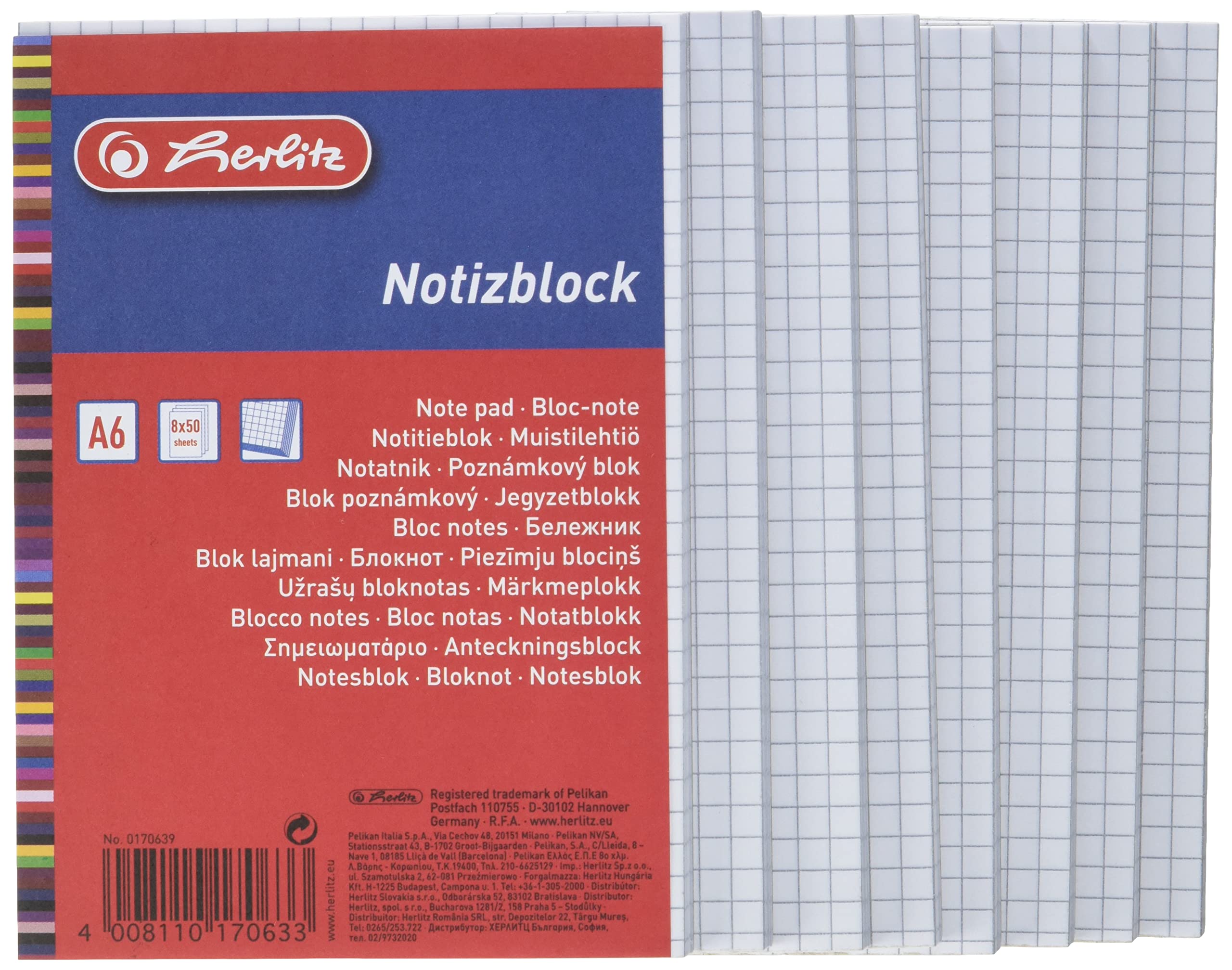 herlitz-haushaltsnotizblock-a6-kariert-8x-50-blatt image 2