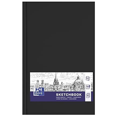 oxford-skizzenbuch-a5-96-blatt-100g-hardcover-schwarz image 7
