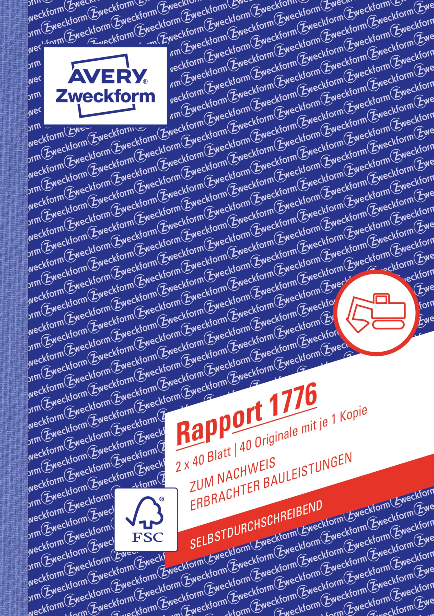 avery-zweckform-1776-rapport-a5-selbstdurchschreibend-2x40-blatt-wei-gelb image 1