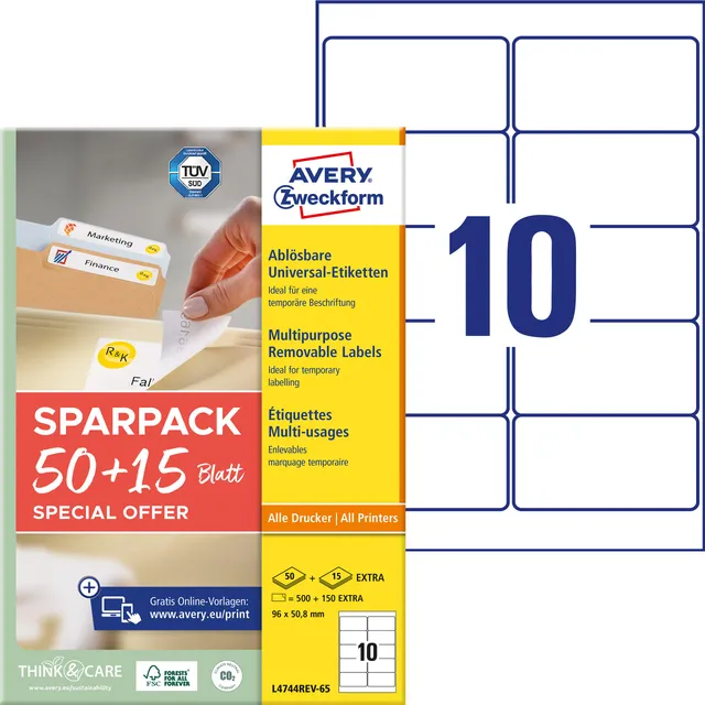 avery-zweckform-l4744rev-65-universal-etiketten-96x50-8-mm-650-st-ck-wei-abl-sba image 1